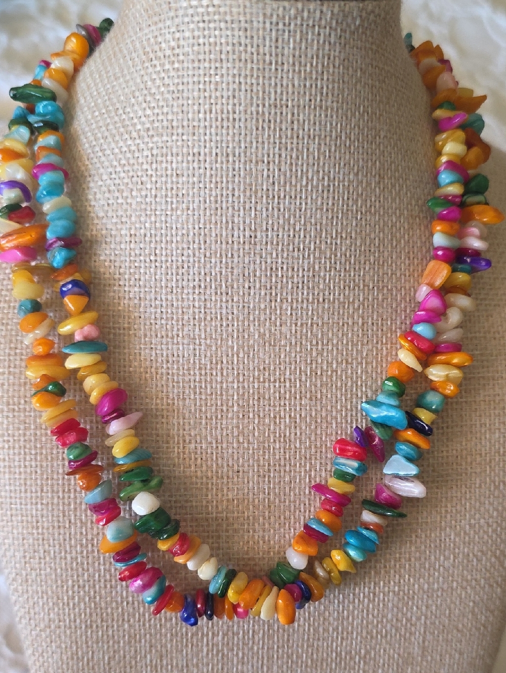 Multi-Color Beaded Shell Necklace - Vibrant Colorful Summer Jewelry ZARA